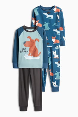 Multipack of 2 - dog - fleece pyjamas - 4 piece
