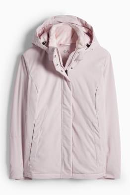 Jacket with hood - lined - water-repellent
