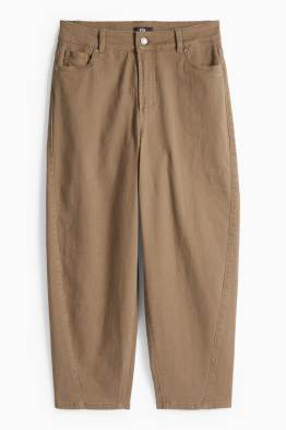 Stoffhose - Mid Waist - Barrel Leg
