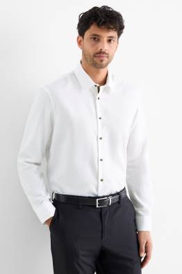 Businesshemd - Regular Fit - Kent - bügelfrei - strukturiert