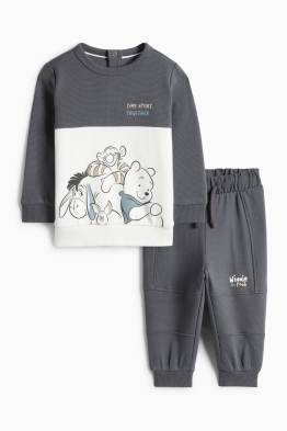 Medvídek Pú - outfit pro miminka - žebrovaný - 2dílný