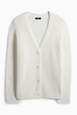 Strickjacke - gerippt