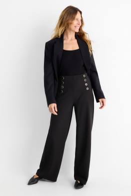 Pantalon en jersey - mid waist - wide leg