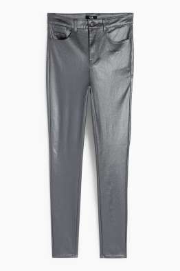 Pantalon en toile - high waist - skinny fit