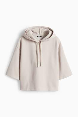 Mikina s kapucí - žebrovaná