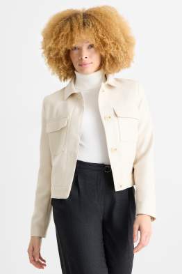 Blazer court - regular fit - finition texturée