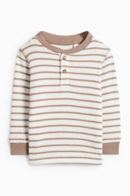 Baby-Langarmshirt - gestreift - strukturiert