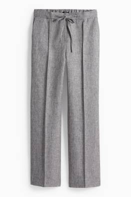 Business kalhoty - mid waist - straight fit