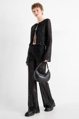 Pantalons de lluentons - high waist - acampanats