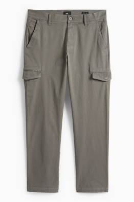 Pantaloni cargo - tapered fit - structurați