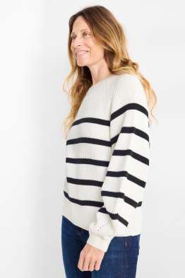 Svetr - žebrovaný - pruhovaný