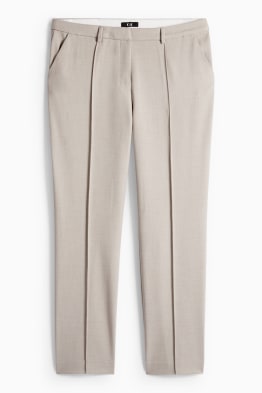 Plátěné kalhoty - mid waist - tapered fit