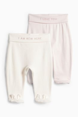 Multipack 2er - Häschen - Baby-Pyjamahose