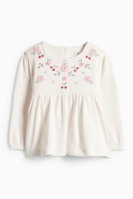 Bloemetjes - babylongsleeve - met structuur