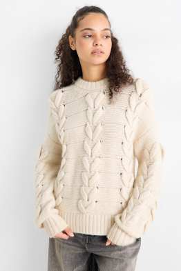 Jumper - cable knit pattern