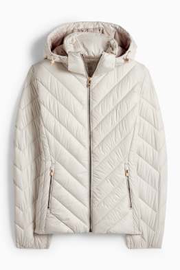 Prošívaná bunda s kapucí