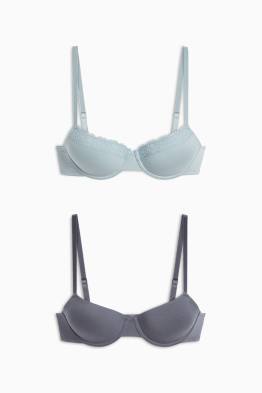 Paquet de 2 - sostenidors amb cèrcols - DEMI - enconxat