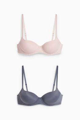 Set van 2 - BH met beugels - FULL COVERAGE - voorgevormd