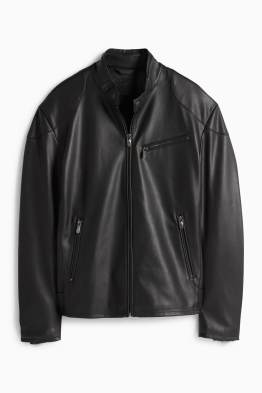 Motorkářská bunda - imitace kůže