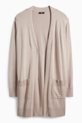 Dlouhý pletený kardigan