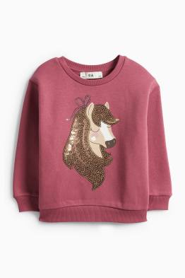 Kůň - mikina - s lesklou aplikací