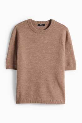 Pletený svetr - s krátkým rukávem