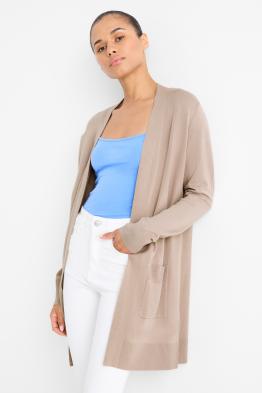 Dlouhý pletený kardigan