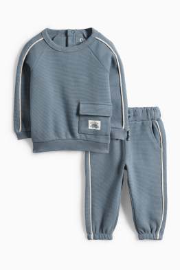 Dinosaurus - outfit pro miminka - žebrovaný - 2dílný