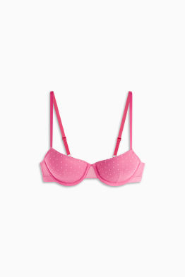 Soutien-gorge à armature - DEMI - ampliforme - à pois