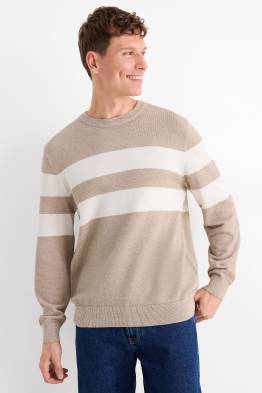 Pull - à rayures - texturé