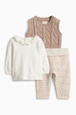 Blümchen - Baby-Outfit - 3 teilig