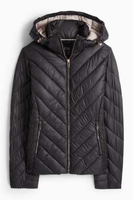Prošívaná bunda s kapucí
