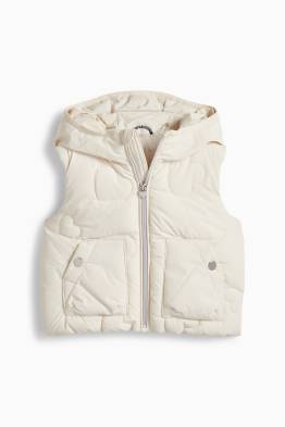 Herz - Steppweste mit Kapuze - wasserabweisend