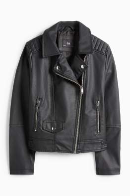 Bikerjacke - Lederimitat