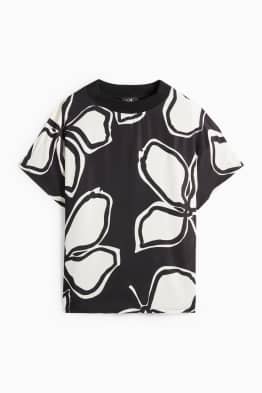Tricou - relaxed fit - cu flori