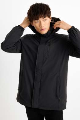 Bunda s kapucí - stretch - z vodoodpudivého materiálu