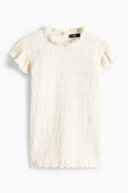 T-Shirt - Regular Fit - gesmokt