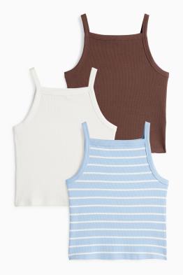 Set van 3 - top - ribstof