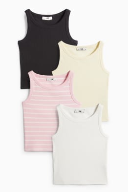 Multipack 4 ks - tílko - žebrované