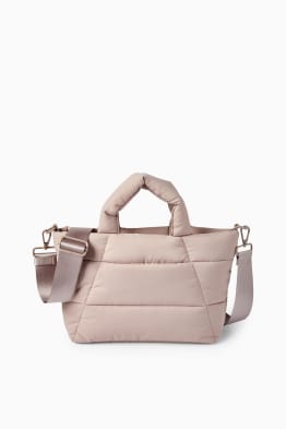 Großer Stepp-Shopper mit abnehmbarem Taschengurt