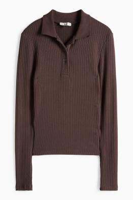 Poloshirt - Slim Fit - gerippt