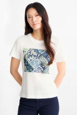 T-shirt - regular fit - effetto brillante