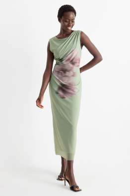 Mesh-Kleid - geblümt