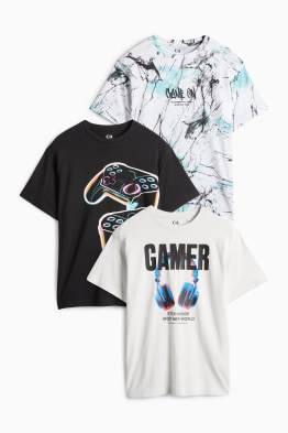 Multipack 3er - Gaming - Kurzarmshirt