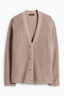 Pletený kardigan - žebrovaný