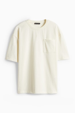 Tričko s krátkým rukávem - pruhované - strukturované