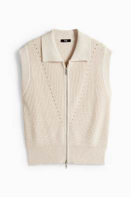 Strickweste - gerippt