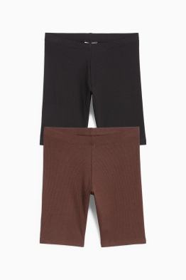 Multipack 2 ks - elastické šortky - žebrované