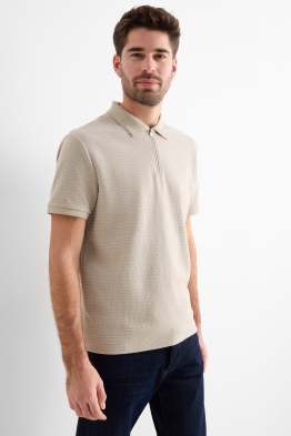 Polo shirt - regular fit - ribbed