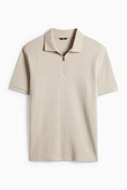Polo shirt - regular fit - ribbed